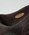 SANTONI - "GOODYEAR WELT” Hand Patina Brown Premium Brogue Oxfords - 9