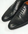 SANTONI - “Fenwick” Black Plain Vamp Slim Oxfords Orange Sole - 10.5