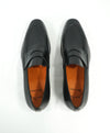 SANTONI - "Fatte A Mano" Hand Made Black Round Toe Penny Loafers - 7.5