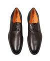 SANTONI - 3-Eylet Oxfords In Pebbled Brown Leather Rubber Sole - 11.5US
