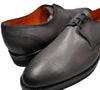 SANTONI - 3-Eylet Oxfords In Pebbled Gray Patina Leather Rubber Sole - 11 US