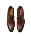 SANTONI - Antiqued Leather Oxfords Cap-toe - 9.5