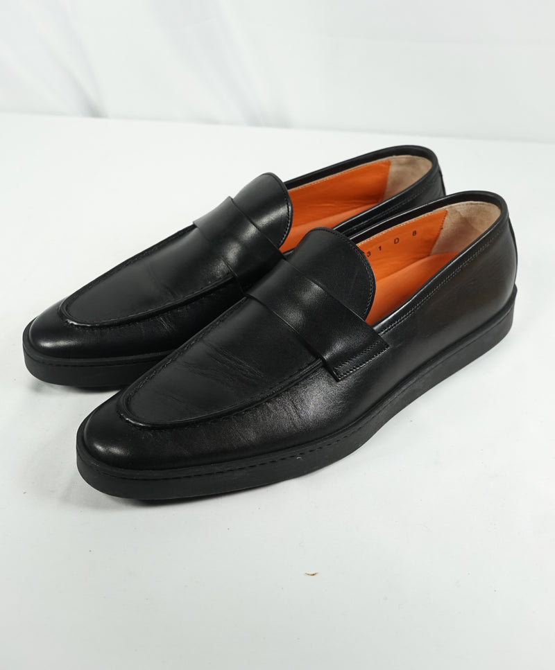 SANTONI - “Dane” Dress Slip On Leather Sneaker & Loafer - 9