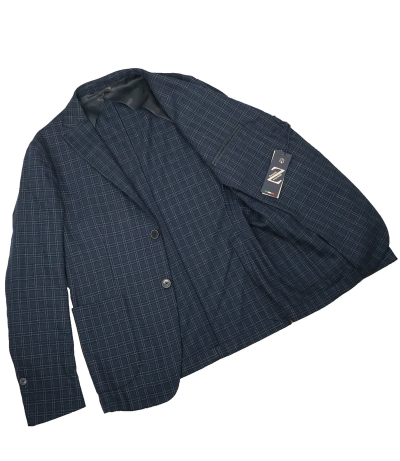 SARTORIE ZANARDELLI - Unlined Bold Plaid Patch Pocket Suit Made In Italy - 38R