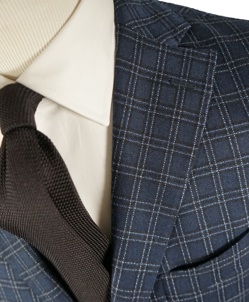 SARTORIE ZANARDELLI - Unlined Bold Plaid Patch Pocket Suit Made In Italy - 38R
