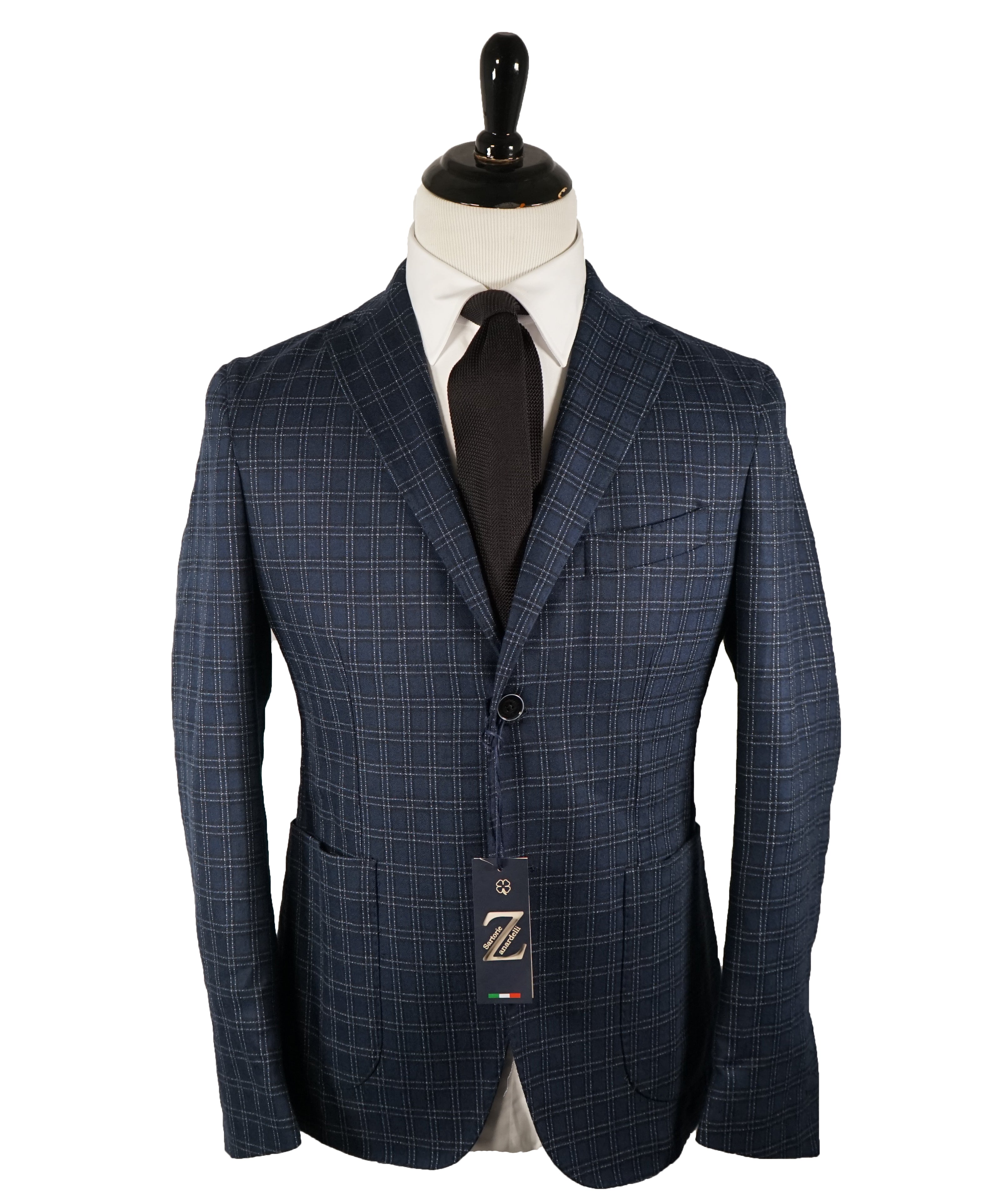 SARTORIE ZANARDELLI - Unlined Bold Plaid Patch Pocket Suit Made In Italy - 42S