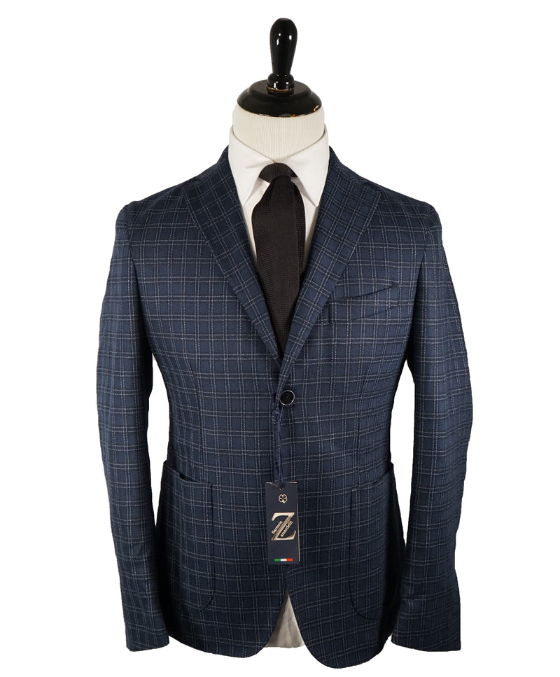 SARTORIE ZANARDELLI - Unlined Bold Plaid Patch Pocket Suit Made In Italy - 38R