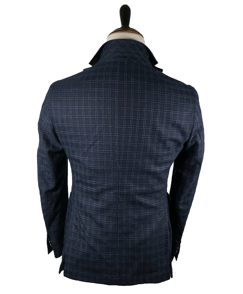 SARTORIE ZANARDELLI - Unlined Bold Plaid Patch Pocket Suit Made In Italy - 38R