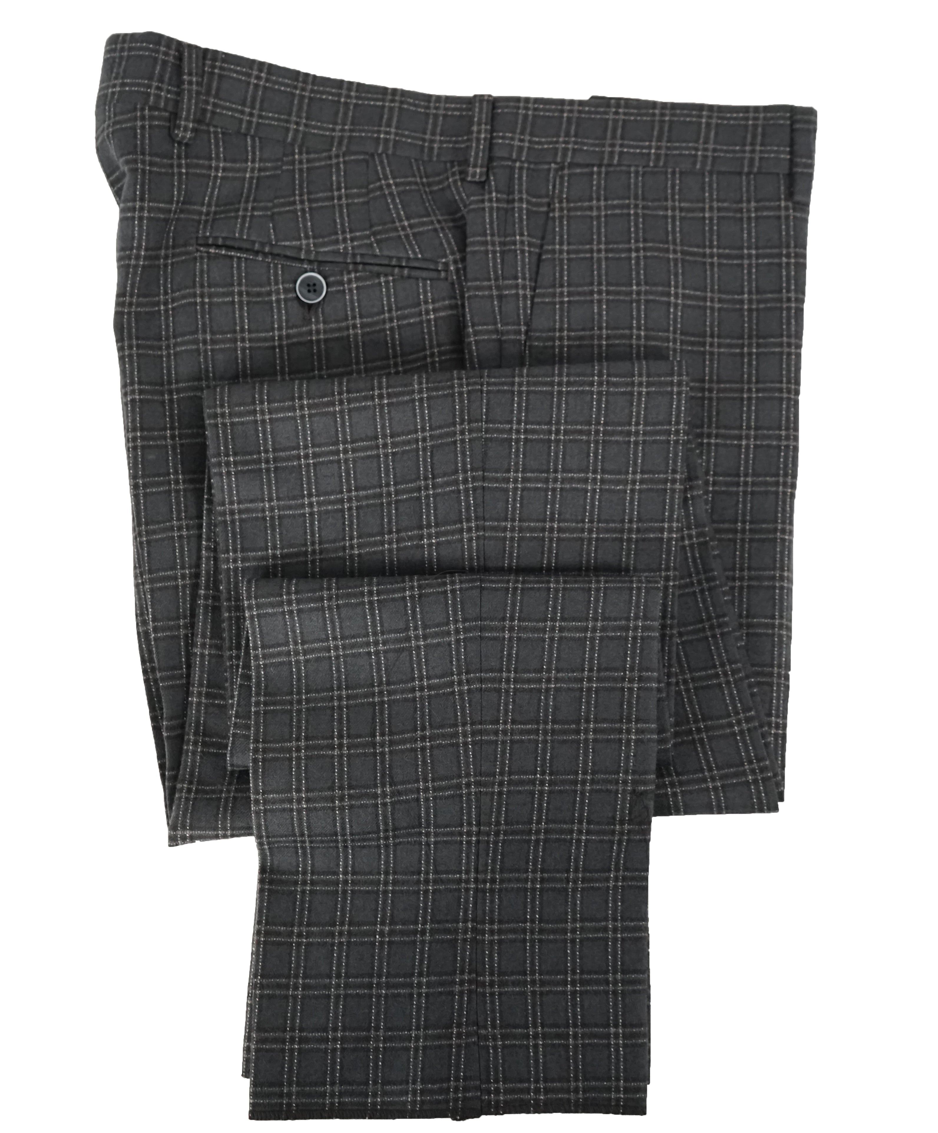 SARTORIE ZANARDELLI - Unlined Gray Bold Plaid Patch Pocket Suit Made In Italy-42S