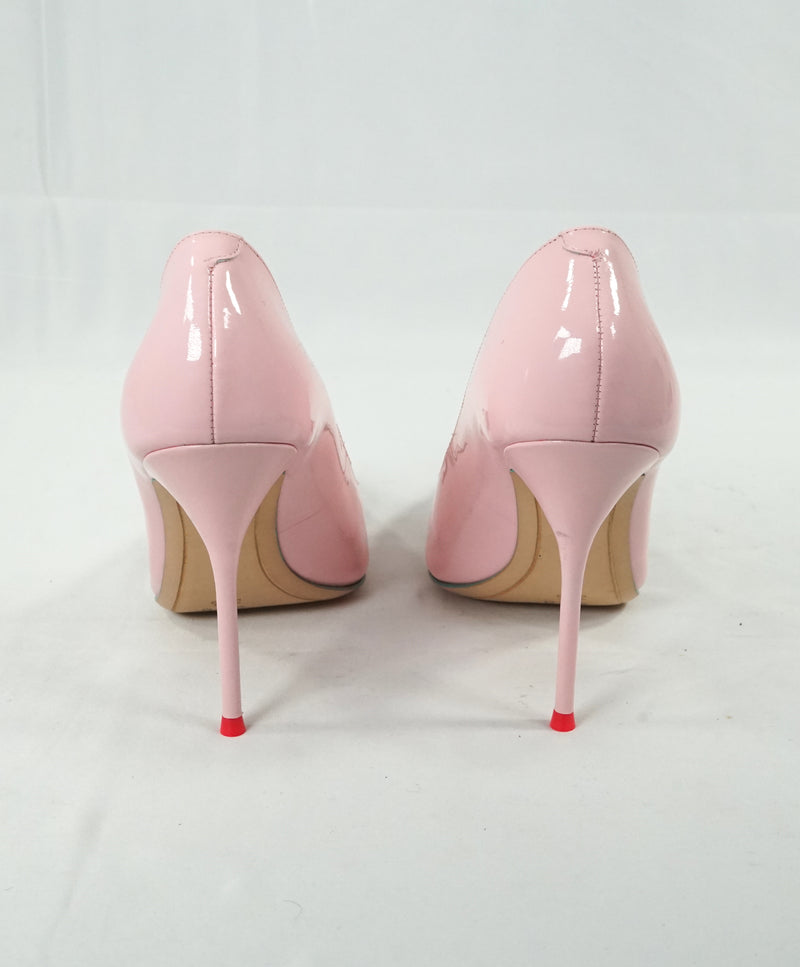 SOPHIA WEBSTER - "BOSS LADY" Pink Patent Leather Pump Heels - 7.5