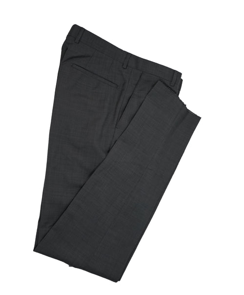 STRELLSON - Birdseye Gray Flat Front Dress Pants - 35W