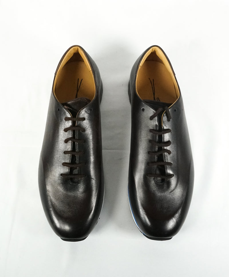 SUTOR MANTELLASSI - Brown Patina Premium Grade Leather Sneakers  - 9
