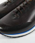 SUTOR MANTELLASSI - Brown Patina Premium Grade Leather Sneakers  - 9