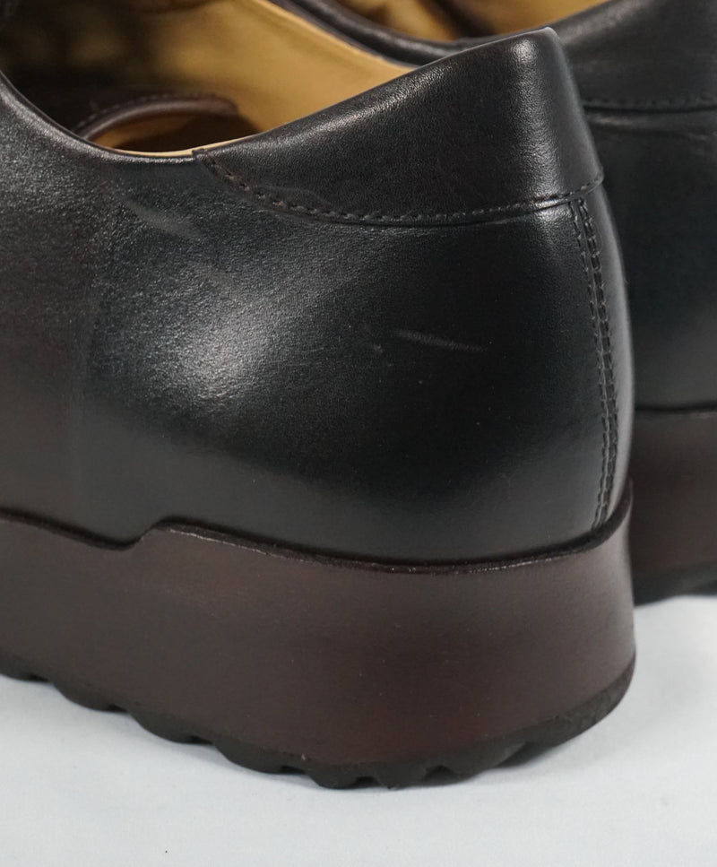SUTOR MANTELLASSI - Brown Patina Premium Grade Leather Sneakers  - 9