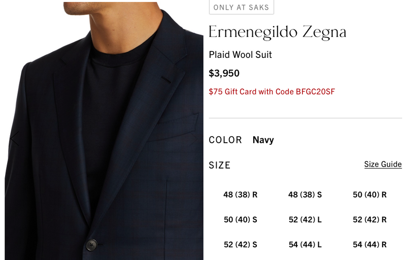 ERMENEGILDO ZEGNA - "TROFEO / MANHATTAN" Blue Check Premium Suit - 40R