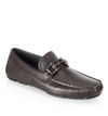 SALVATORE FERRAGAMO - “Parigi” Brown Grained Pebbled Leather Loafers - 11 EE