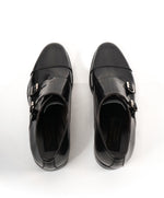 TO BOOT NEW YORK - Double Monk Strap Loafers Black Patent Loafers - 9.5