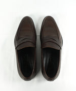 TO BOOT NEW YORK - “James” Brown Pebbled Leather Round Penny Loafers - 8.5