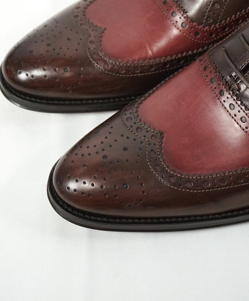 TO BOOT NEW YORK - Two Tone Wingtip Brogue Oxford Brown/Oxblood - 7