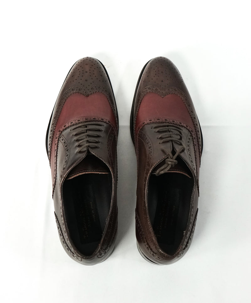 TO BOOT NEW YORK - Two Tone Wingtip Brogue Oxford Brown/Oxblood - 7