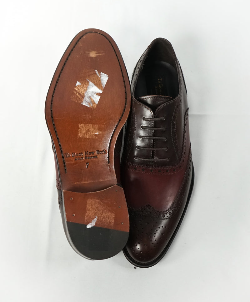 TO BOOT NEW YORK - Two Tone Wingtip Brogue Oxford Brown/Oxblood - 7