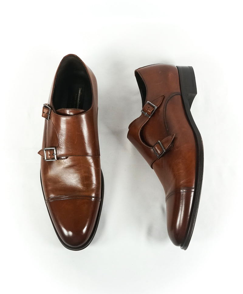 TO BOOT NEW YORK - Double Monk Strap Loafers Round Toe Brown - 10.5