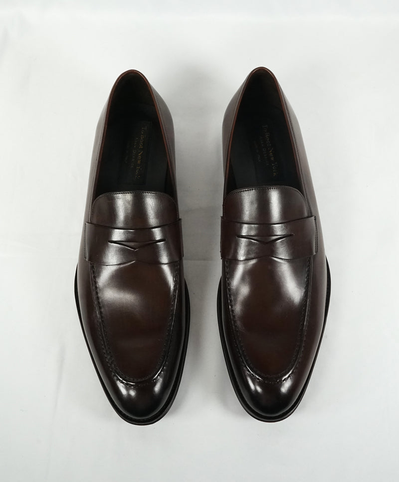 TO BOOT NEW YORK - "James" Brown Penny Loafers Round Toe - 11.5