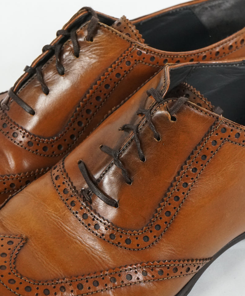 TO BOOT NEW YORK - “Burns” Whiskey Brown Wingtip Oxfords - 8