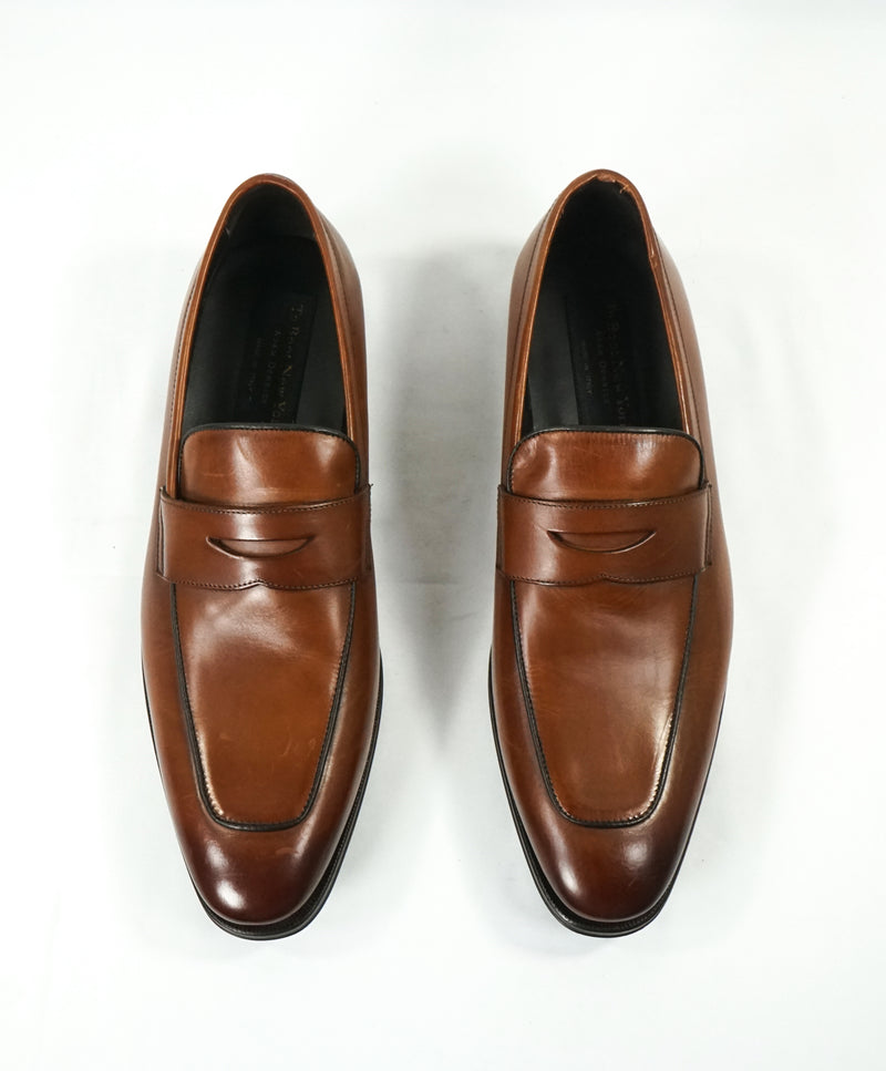 TO BOOT NEW YORK - “Dupont” Brown Premium Grade Leather Penny Loafers - 9.5