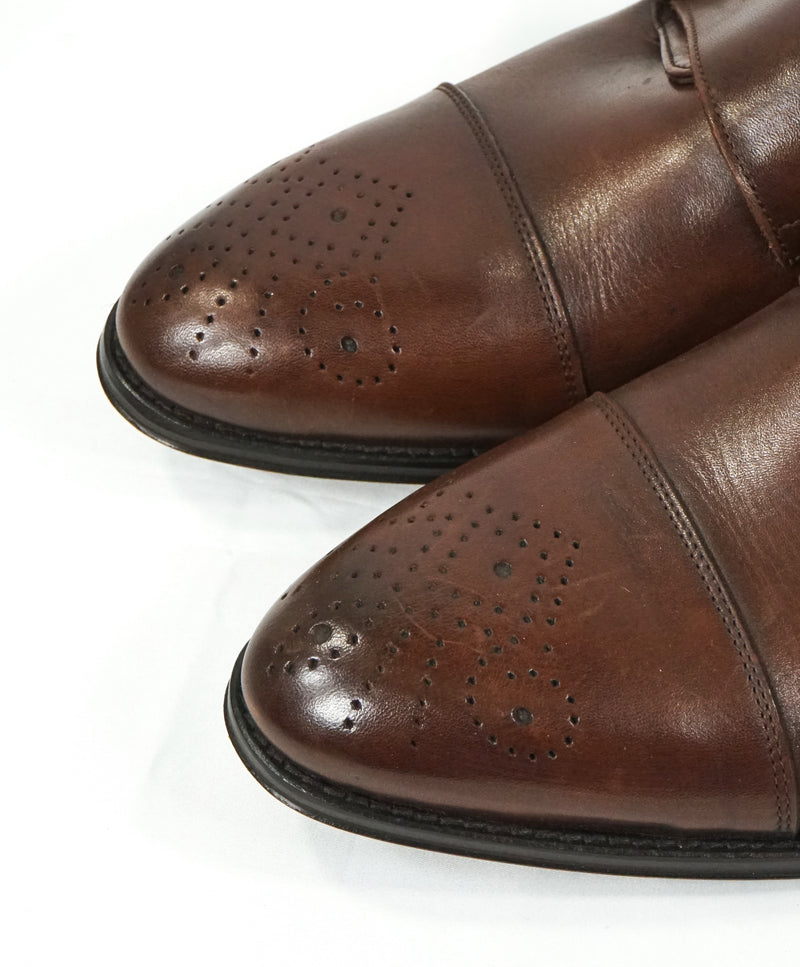 TO BOOT NEW YORK - Double Monk Strap Loafers Brown Brogue Round Toe - 13