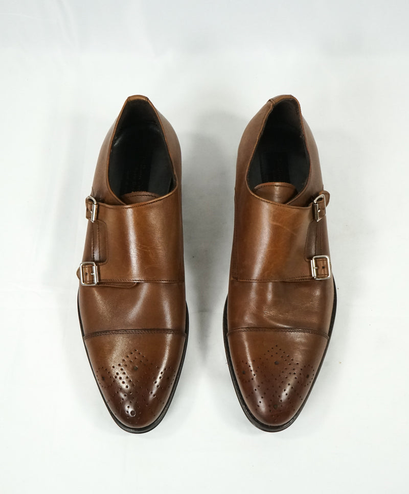TO BOOT NEW YORK - Double Monk Strap Loafers Brown Brogue Round Toe - 9