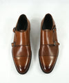 TO BOOT NEW YORK - Double Monk Strap Loafers Brown Round Toe - 7.5