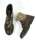 TO BOOT NEW YORK - “BLAKE” Mixed Media Brown Boot Unique Lacing - 10.5