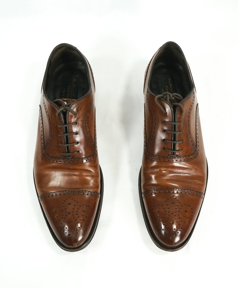 TO BOOT NEW YORK - “Capote” Cap-toe Brown Brogue Oxfords- 9