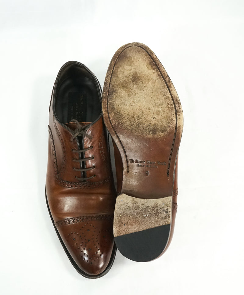 TO BOOT NEW YORK - “Capote” Cap-toe Brown Brogue Oxfords- 9
