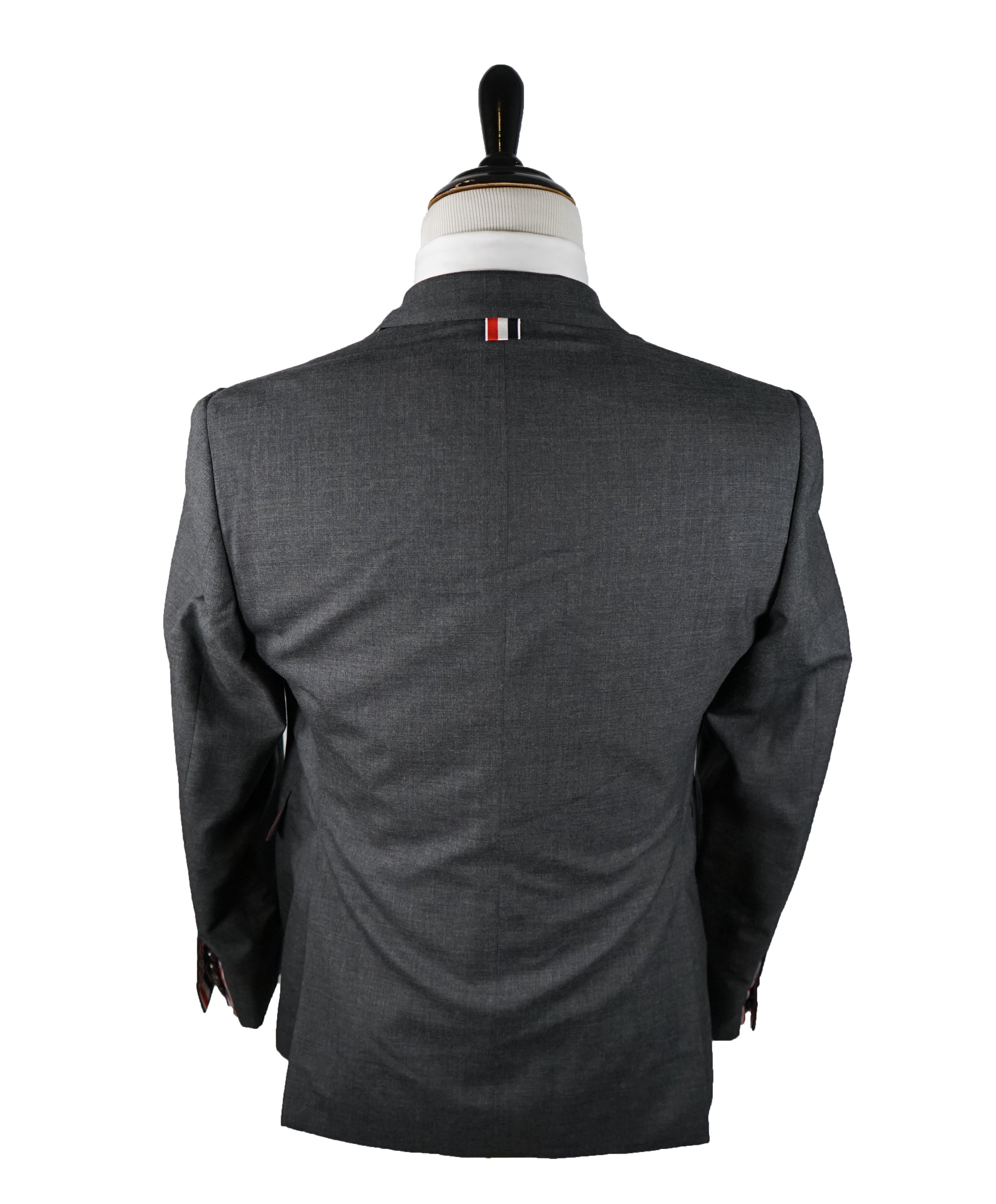 THOM BROWNE - Gray Premium Suit With Iconic Logo Detailing - SZ 2