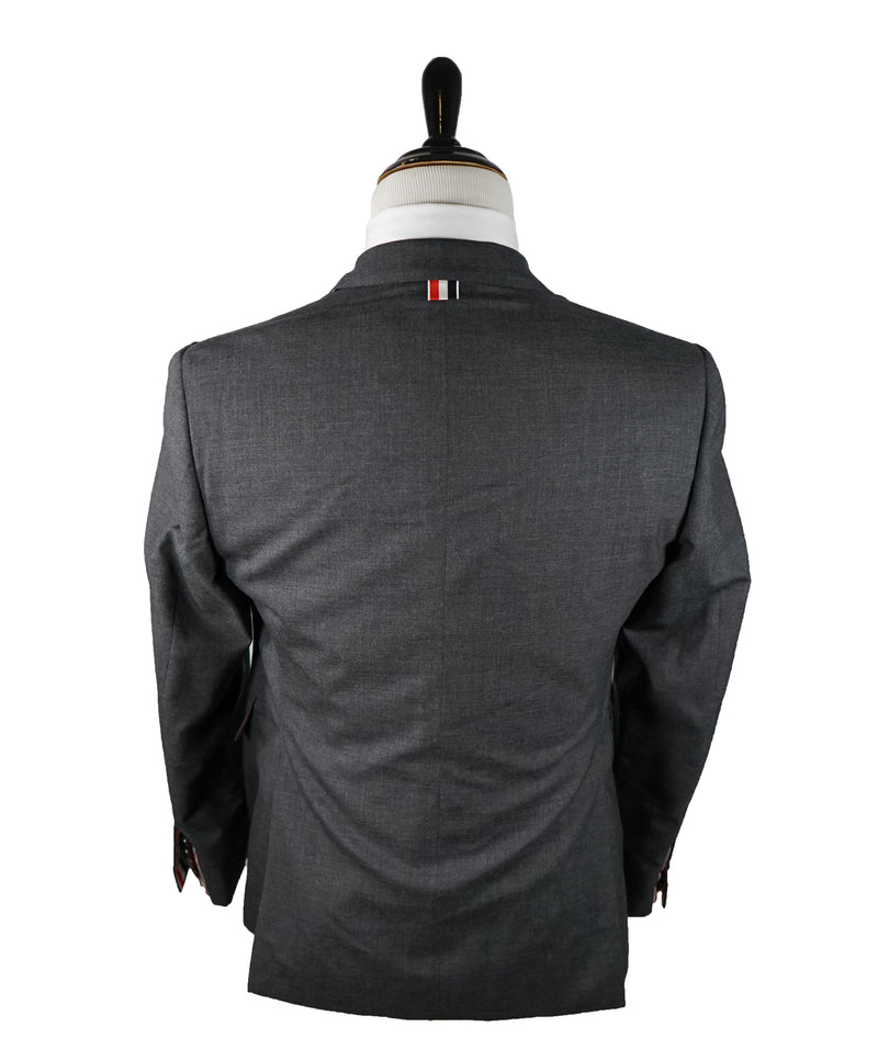 THOM BROWNE - Gray Premium Suit With Iconic Logo Detailing - SZ 2