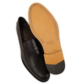 TOD’S - Brown Pebbled Leather Penny Loafers “Boston” “Devon” Leather Sole- 12US