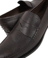 TOD’S - Brown Pebbled Leather Penny Loafers “Boston” “Devon” Leather Sole - 8US