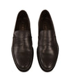 TOD’S - Brown Pebbled Leather Penny Loafers “Boston” “Devon” Leather Sole - 12US