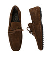 TOD’S - Brown Suede Knot Front Fully Soled Driving Loafers “Gommini” - 7.5