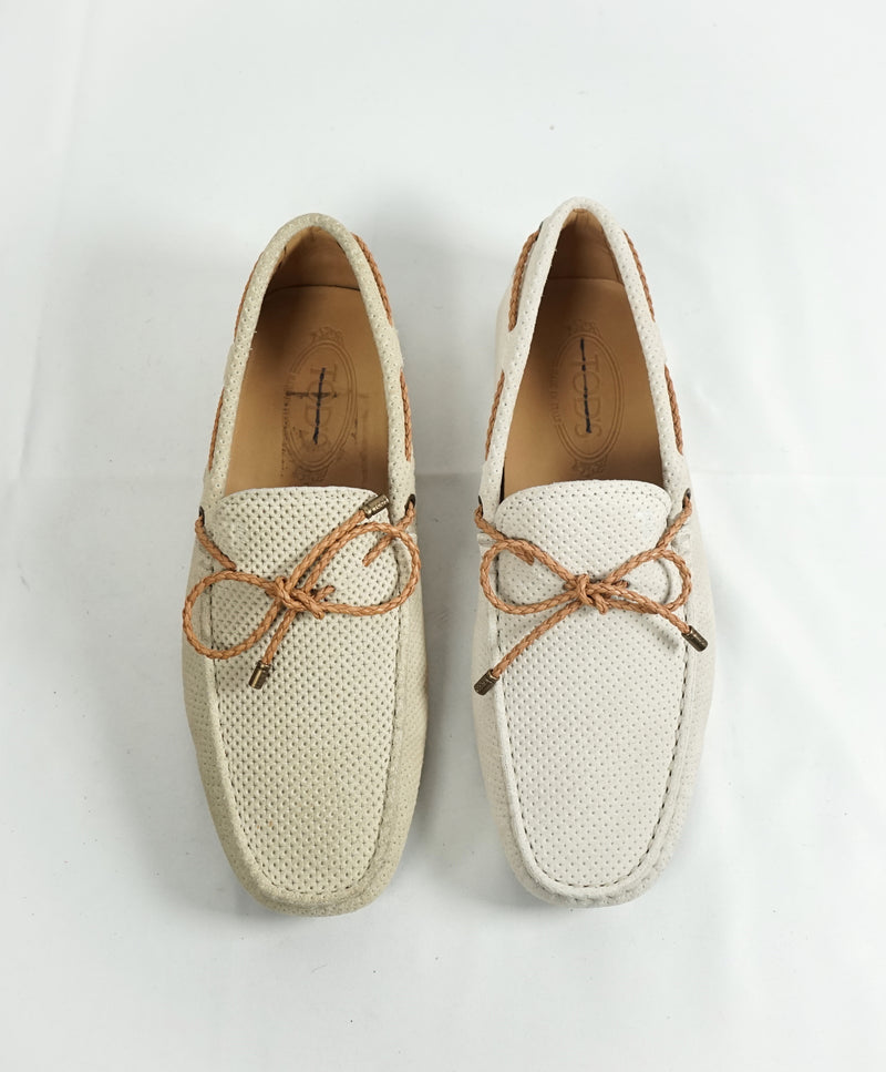 TOD’S - “Laccetto” Driver Detailed Loafer Ivory Textured - 7