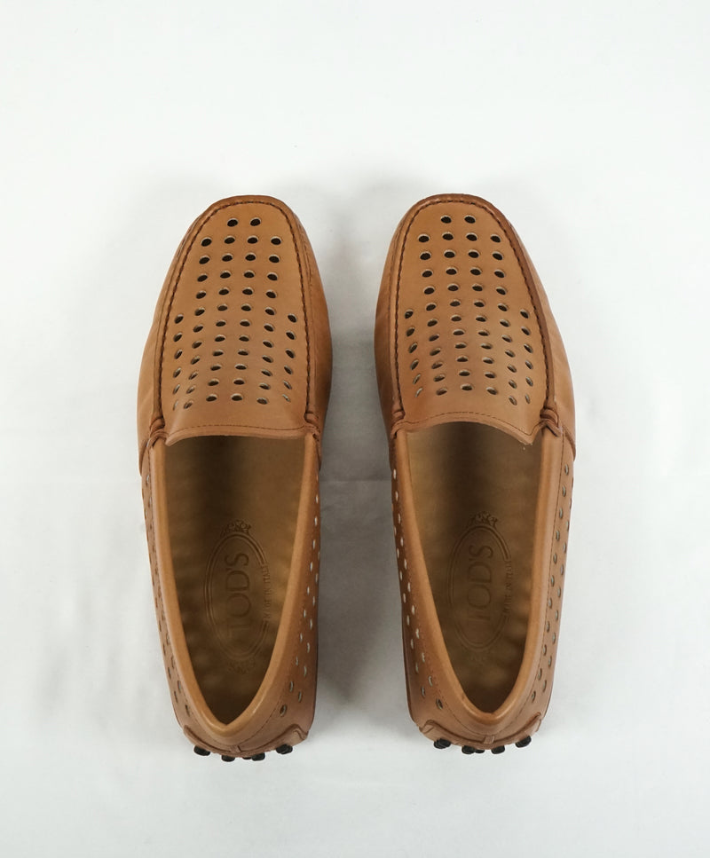 TOD’S - Brown Perforated Summer “Mocassino Gommini” Loafers - 7