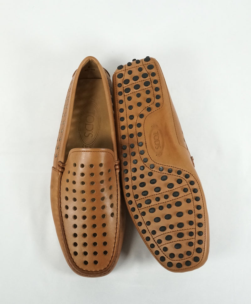 TOD’S - Brown Perforated Summer “Mocassino Gommini” Loafers - 7