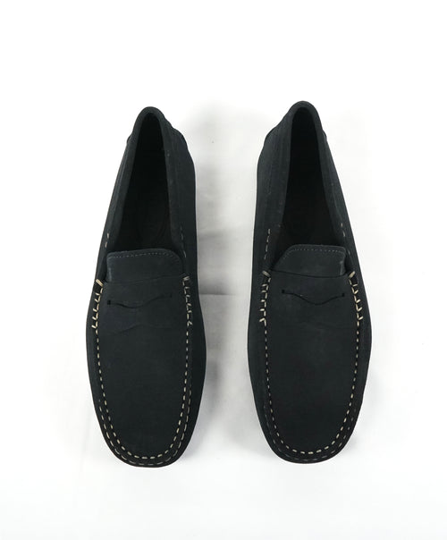TOD’S - Gommini Laccetto Blue Suede Penny Loafers- 8