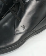 TOD’S - “Quinn” Round Toe Lace Up Ankle Boot Black Leather - 7.5