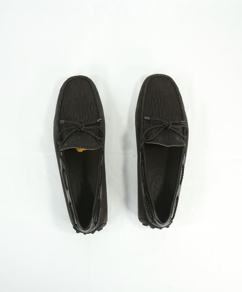 TOD’S - Brown / Maroon "Laccetto" Driving Loafers Braided Knot Front - 6.5