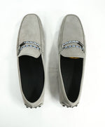 TOD’S - Gommini Laccetto Bi-Color Gray Suede Driving Loafers - 13.5