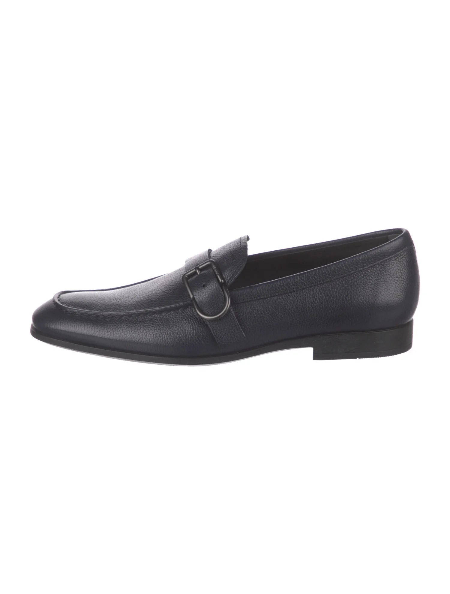 $675 TOD’S - Blue Pebbled Leather LOGO Vamp Loafer - (7.5 Tod's) 8.5 US