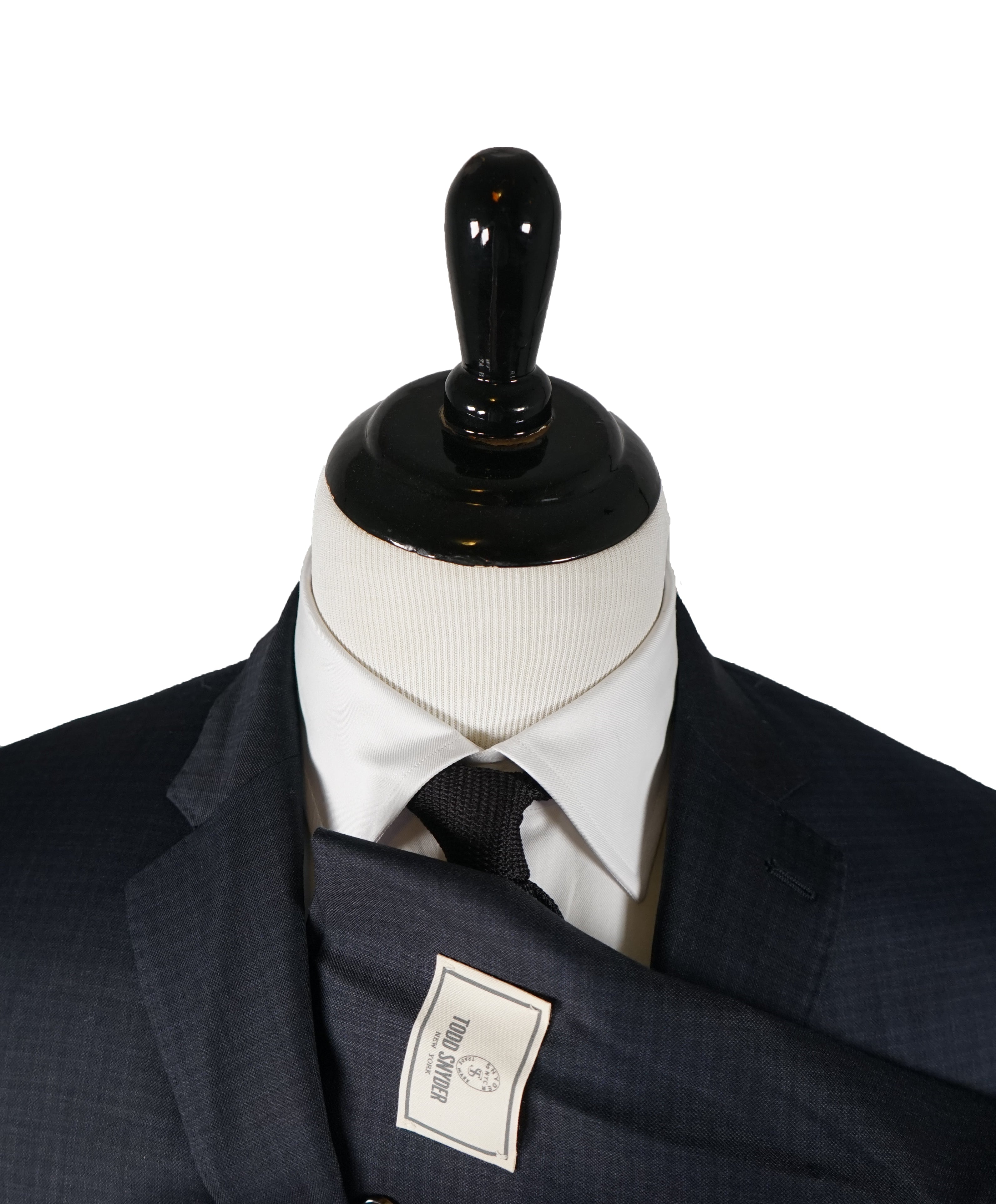TODD SNYDER - “Mayfair Fit” Check Suit In Blue & Gray - 40R